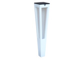TINKA torche solaire alu blanc / verre acrylique depoli / ht 62 / 500 L