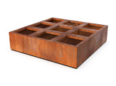 BAC POTAGER EN CORTEN 80x80x30cmH