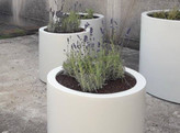 JARDINIERE RONDE EN ALU dia35x60cmH