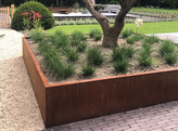 BAC A PLANTES RECTANGULAIR EN CORTEN  120x120x40cm H