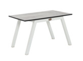 AMAKA Table basse 50x30x30 blanc/hpl beton cire  pietement idem BdS 