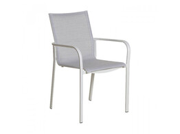 SAGAMORE COLLECTION - STAPELBARE FAUTEUIL WIT ALU