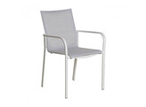 SAGAMORE COLLECTION - FAUTEUIL EMPILABLE ALU BLANC