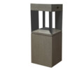 BORNE SOLAIRE TECKALU NOIR A PLANTER H45