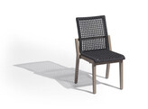 COPENHAGUE COLLECTION - CHAISE EMPILABLE CORDE PLATE GRAFITO