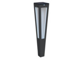 TINKA torche solaire alu gris espace / verre acrylique depoli / ht 62 / 500 L
