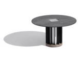 TECKALU COLLECTION TABLE BASSE RONDE LUMINEUSE NOIR