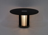 TECKALU COLLECTION TABLE BASSE RONDE LUMINEUSE NOIR