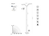 ENVERGURE LAMPADAIRE SOLAIRE 4x500Lm