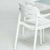 CROISETTE WIT SET VAN 4 STAPELBARE STOELEN MET ARMLEUNINGEN