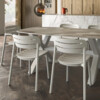 CROISETTE WIT SET VAN 4 STAPELBARE STOELEN