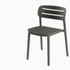 CROISETTE ANTRACIET SET VAN 4 STAPELBARE STOELEN