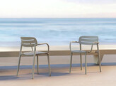 CROISETTE WIT SET VAN 4 STAPELBARE STOELEN MET ARMLEUNINGEN