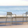 CROISETTE WIT SET VAN 4 STAPELBARE STOELEN MET ARMLEUNINGEN