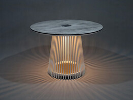 HALO COLLECTION TABLE LUMINEUSE BLANC